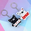Full Bead Embroidery Keychain Pig Printed Craft Gifts(5.5x5.5cm)