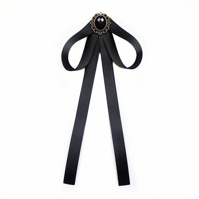 Hand-made Bow Tie Ladies Unisex Banking Stewardess Student Performs Career Korean White Shirt Black Bowtie Classic Trendy Gifts