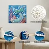 (25x25cm)DIY Mermaid Tail Framed Handmade Pearl Painting Art Craft Kit Living Home Decor