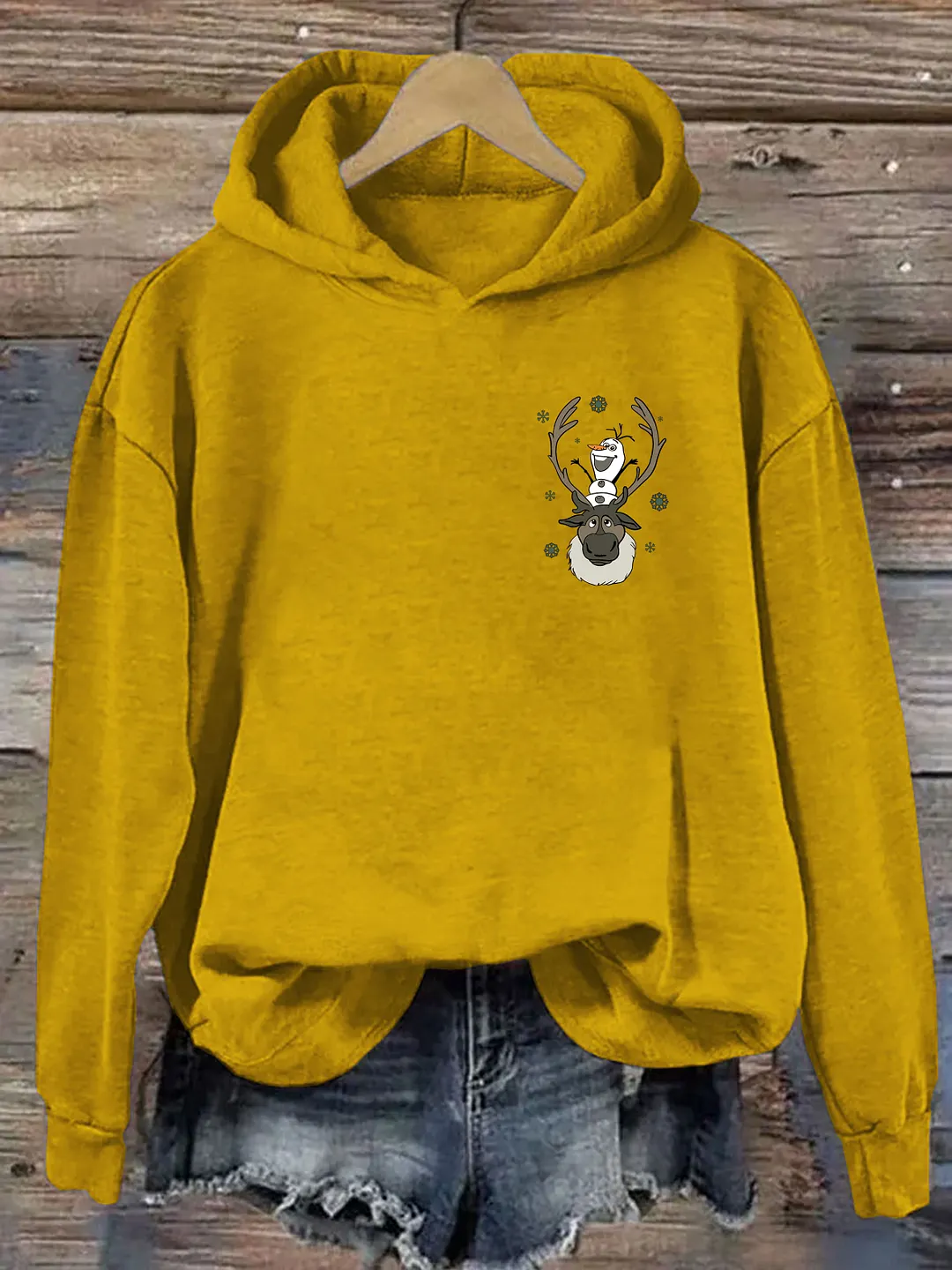 Snowman And Reindeer Christmas Hoodie