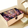 5D DIY Diamond Painting Handmade Wood Storage Box Crystal Storage Case (Owl)