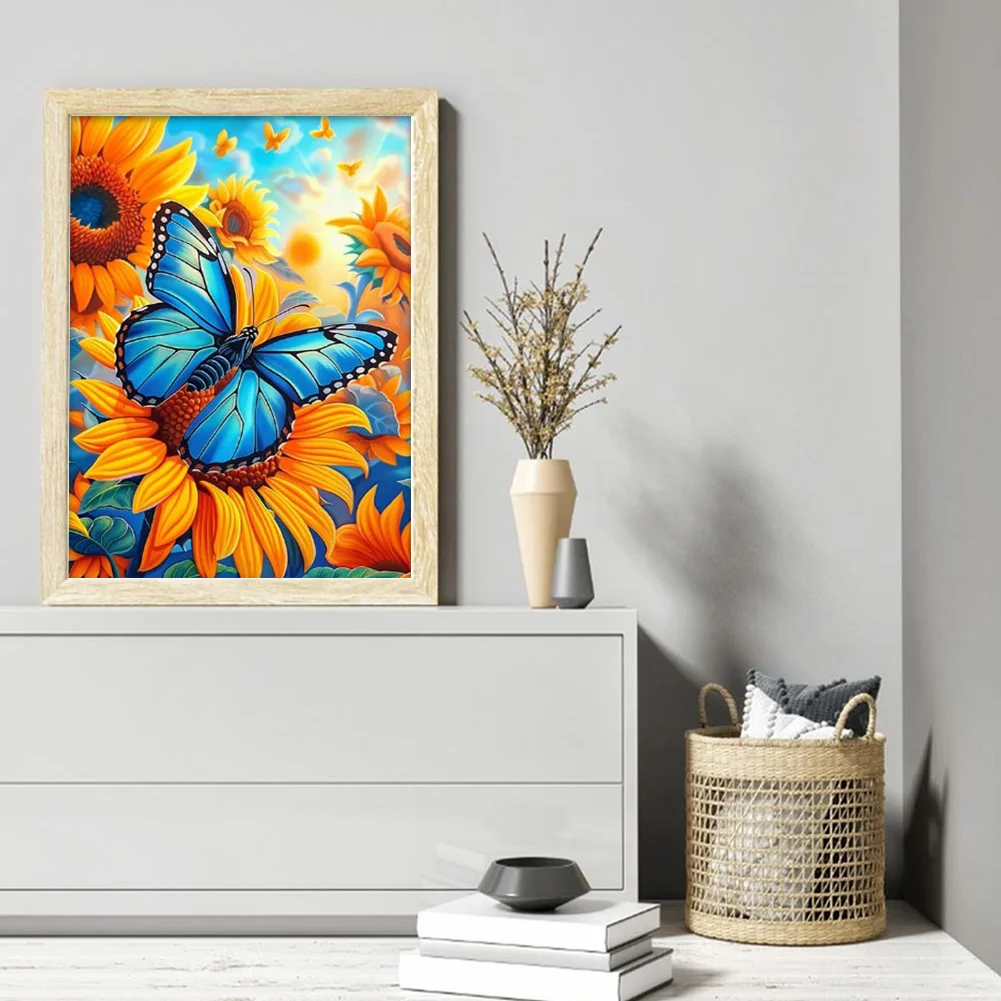 9CT Full Stamped Cross Stitch Bead Embroidery- Flower(Canvas|40*54CM)