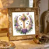 Cross Wreath Special Shaped 5D DIY Partial Drill Diamond Painting Kits for Adults Beginners Home Decor Diamonds Paintings Gem Art 11.81 X11.81inch