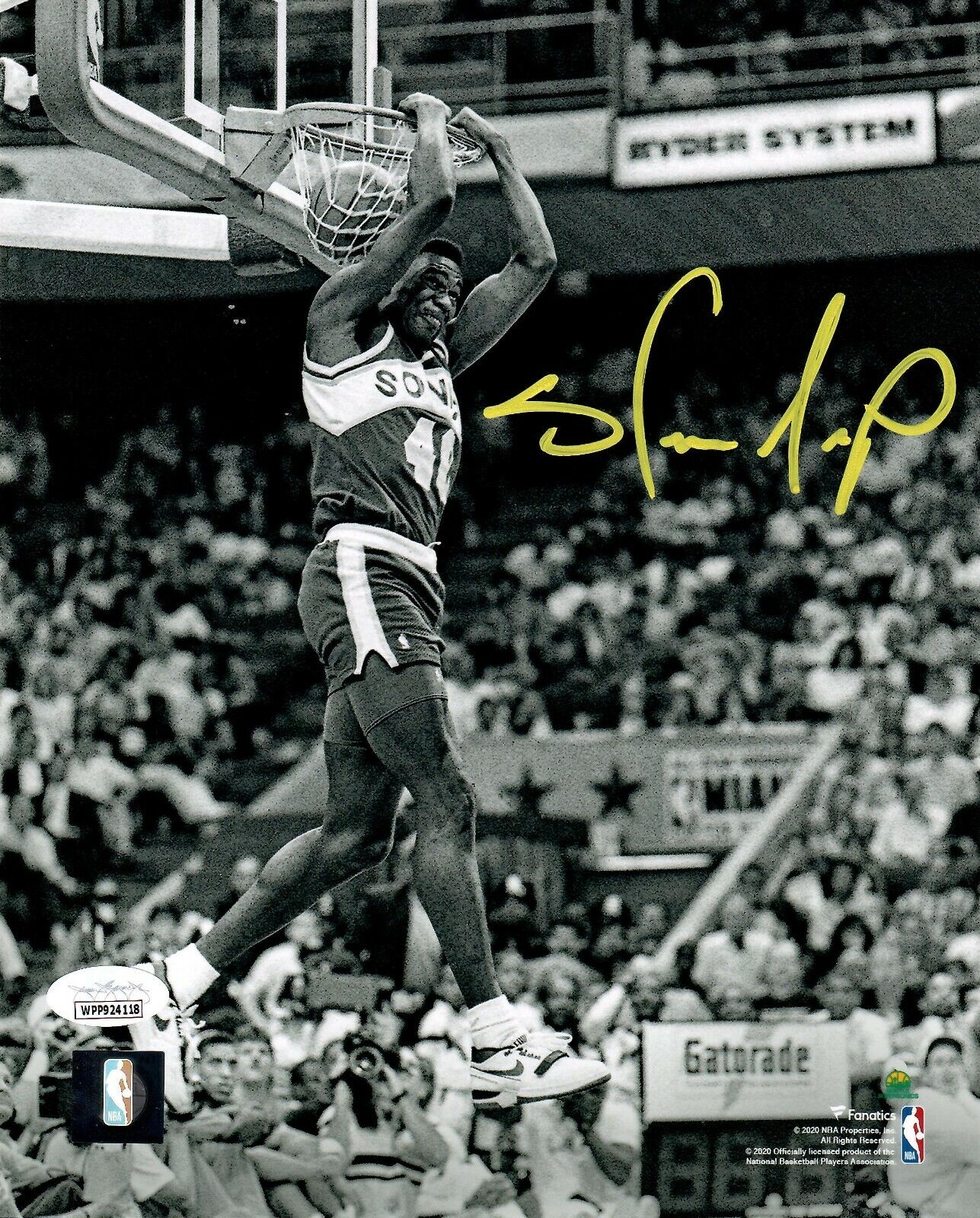 Shawn Kemp autographed signed 8x10 Photo Poster painting NBA Seattle Supersonics JSA COA