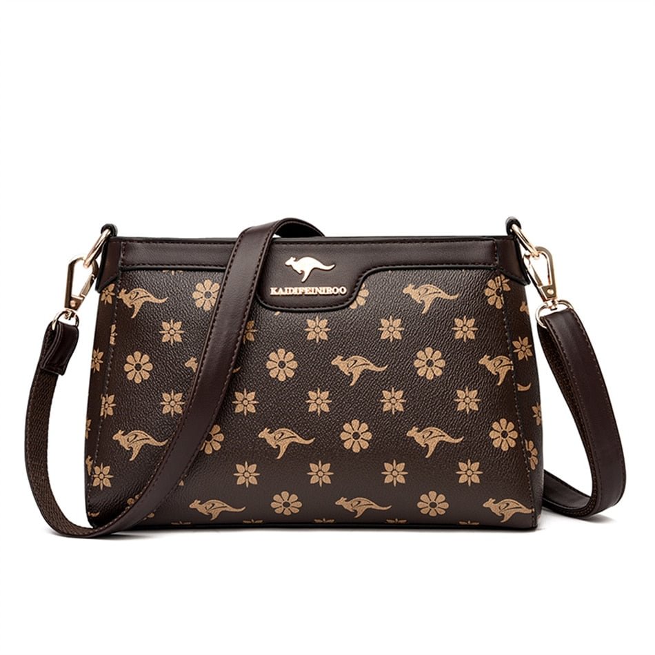 Luxury Designer Printed Handbags Purses Women Fashion Shoulder Messenger Flap Bags High Quality Leather Top-handle Croosbody Sac