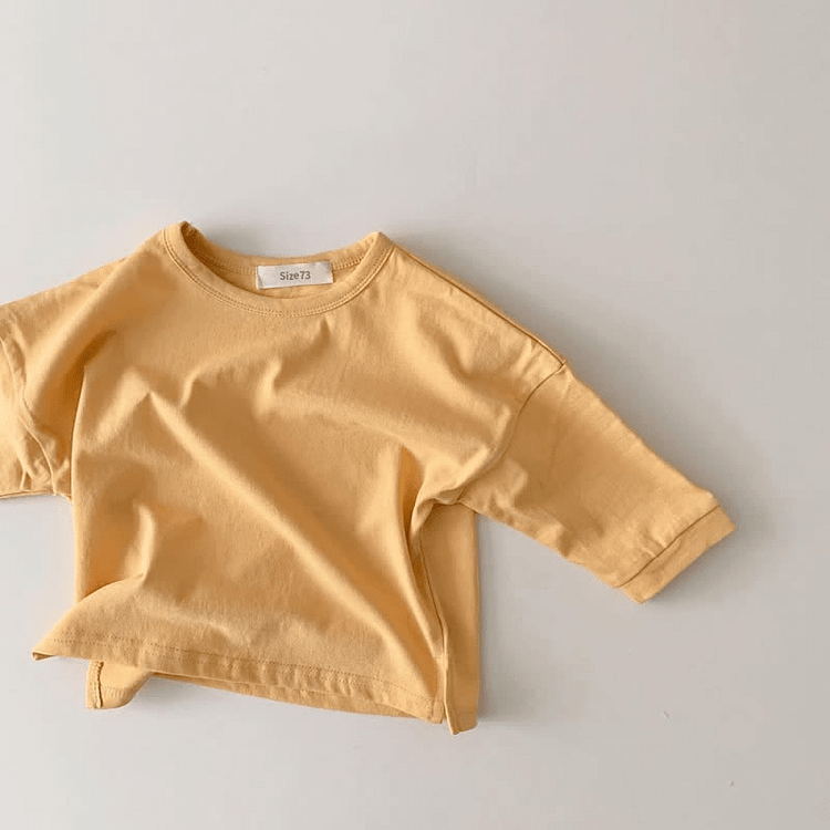 Baby Solid Color Split T-Shirt