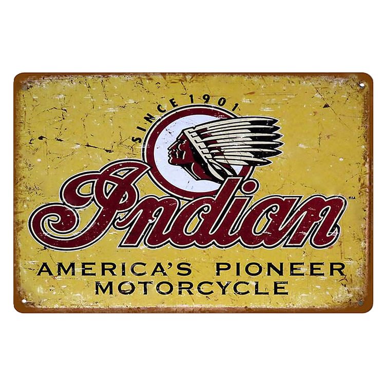 Indian Motorcycle - Vintage Tin Signs/Wooden Signs - 20*30cm/30*40cm
