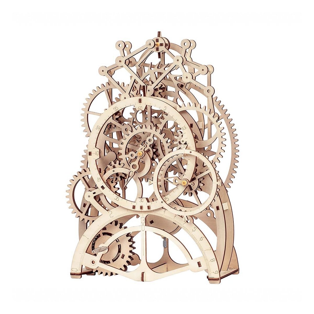 robotime-nl ROKR Pendulum Clock Mechanical Gears 3D Wooden Puzzle LK501