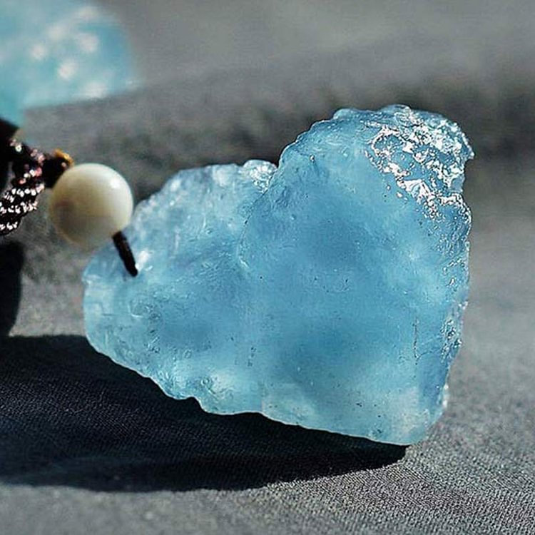 Natural Aquamarine Calm Gemstone Necklace