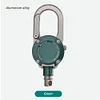 Multifunctional Mountaineering Buckle Keychain Aluminum Alloy Load-Bearing 90KG High-Quality Retractable 80CM Kevlar Rope