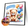 Diamond Painting-DIY Full Round Drill Birthday Bear