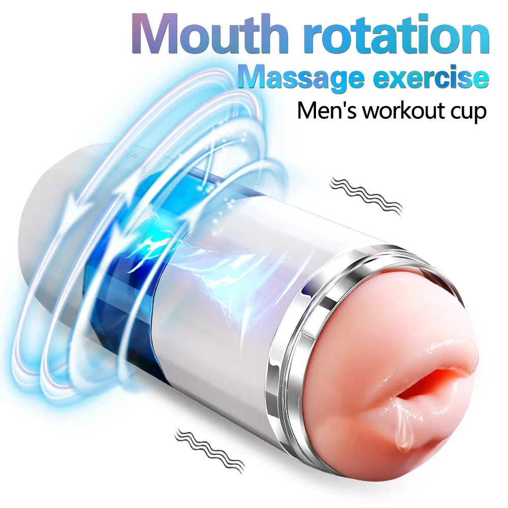 10-frequency Masturbation Cup Automatic Rotating Masturbation Penis Strengthening Device Rosetoy Official
