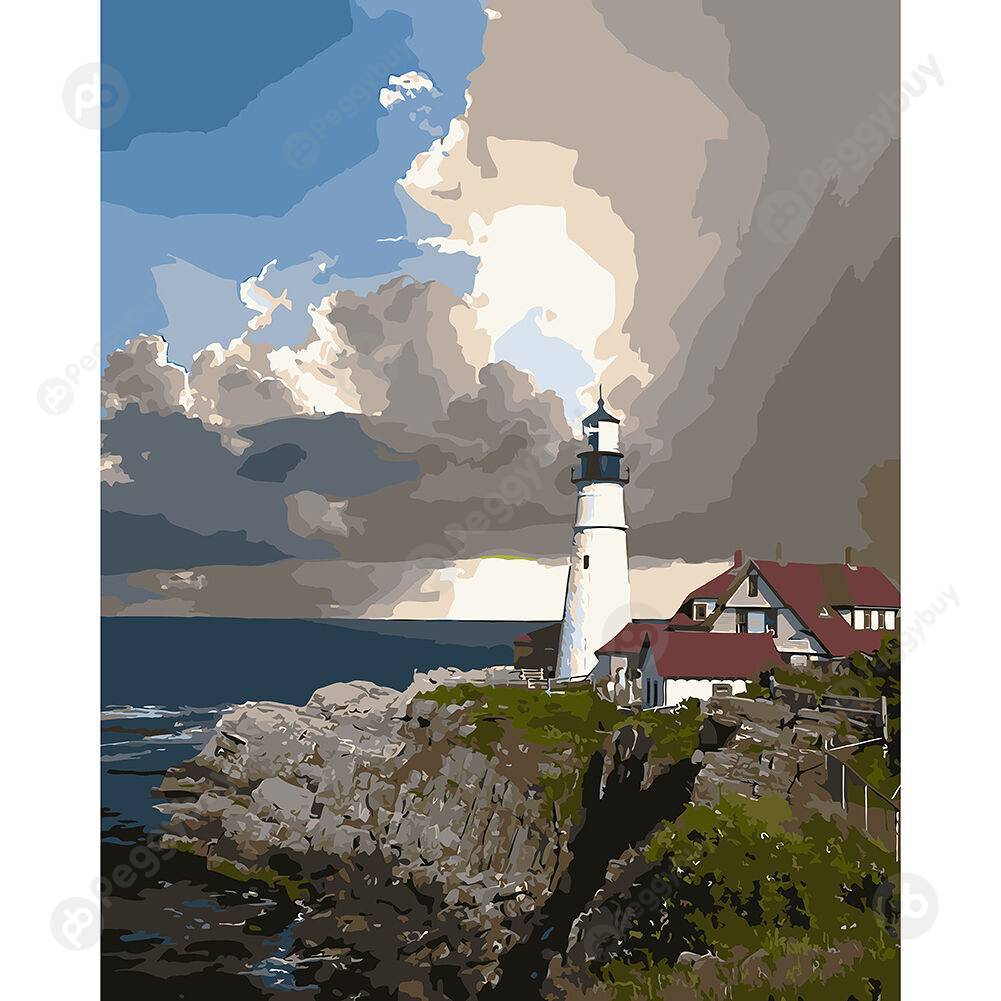 

40*50CM Paint By Numbers-Beacon Coast, 501 Original