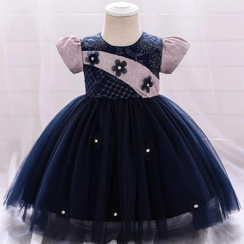 2021 White Dress Ceremony 1st Birthday Dress For Baby Girl Clothes Beading  Princess Dress Ball Gown Party  Dresses 2 1- 5 Years
