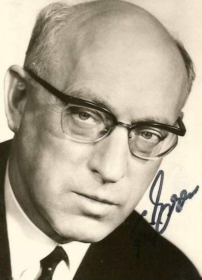 Fritz Erler GERMAN POLITICIAN autograph, signed Photo Poster painting