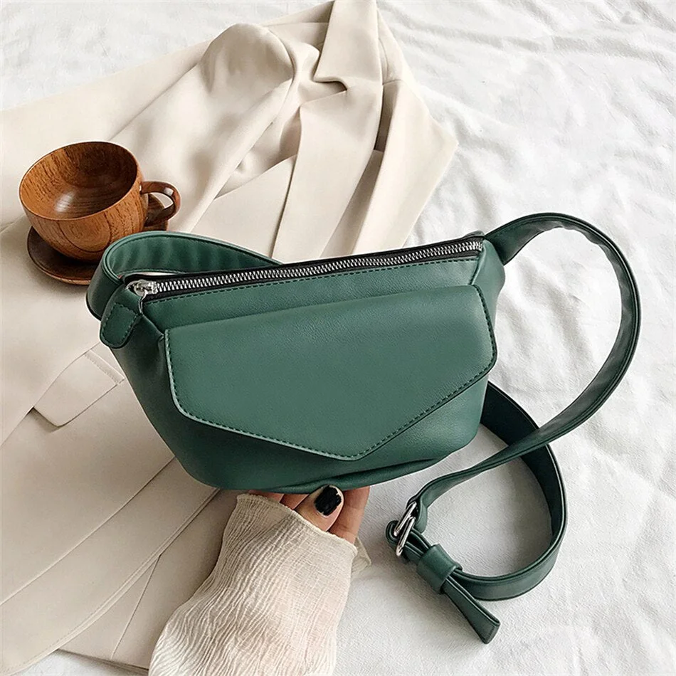 Casual Waist Bags for Women Leather Shoulder Bag Travel Small Chest Bag Female Fanny Pack Belt Purses Ladies Crossbody Bolsos