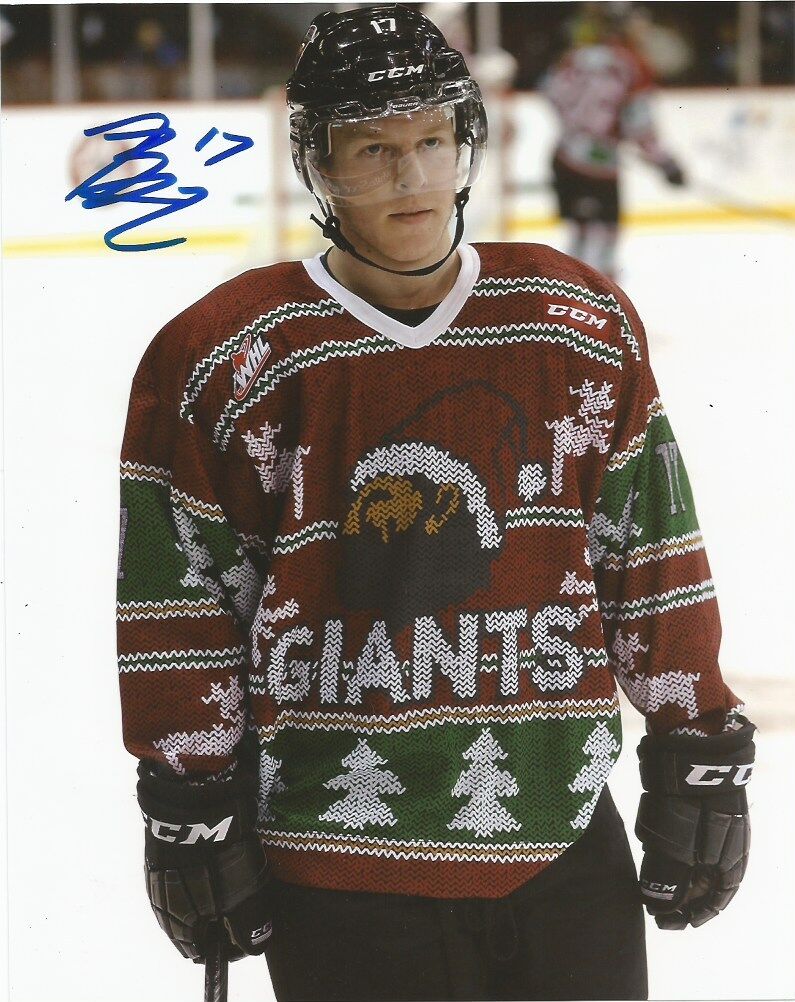 Vancouver Giants Tyler Benson Autographed Signed 8x10 WHL Photo Poster painting COA B