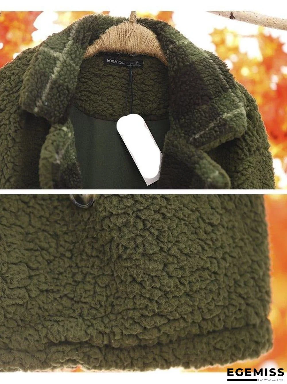 Casual Long Sleeve Faux Fur Outerwear | EGEMISS