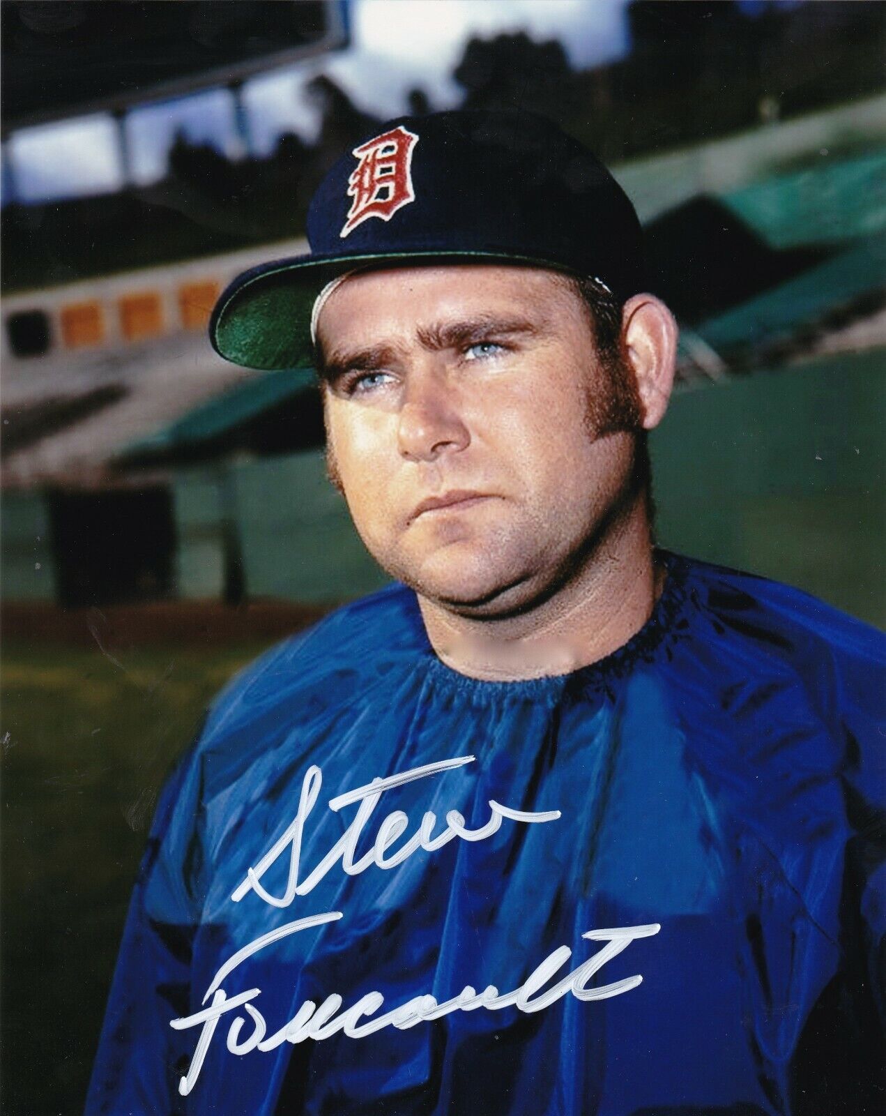 STEVE FOUCAULT DETROIT TIGERS ACTION SIGNED 8x10