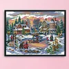 Christmas Snow Scene - 14CT Stamped Cross Stitch - 55*43cm
