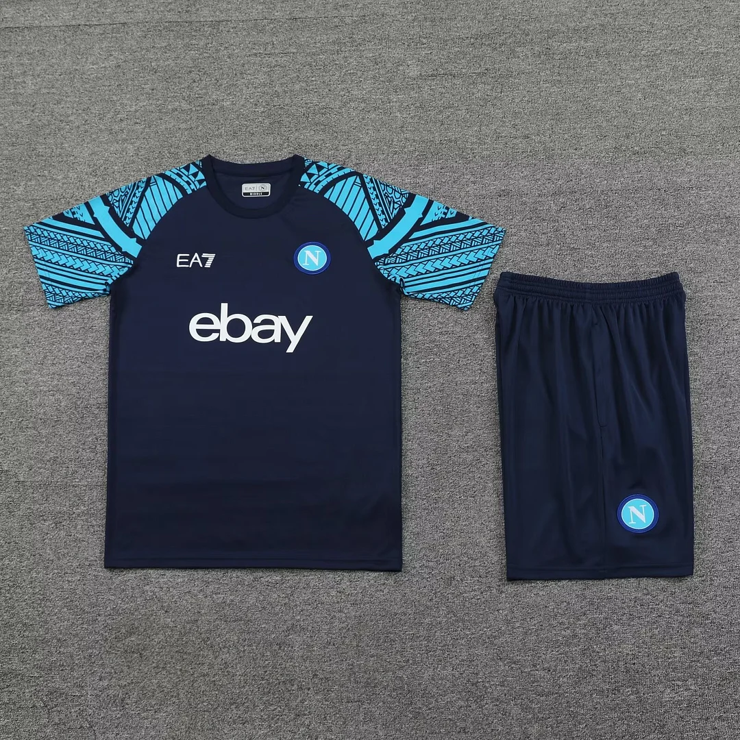 2024/2025 Napoli pre-match training Black Shirt+Shorts 1:1 Thai Quality