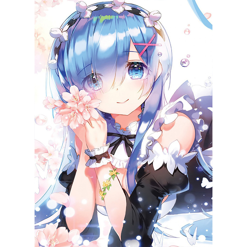 

40*50CM - Round Drill Diamond Painting - Anime Girl, 501 Original