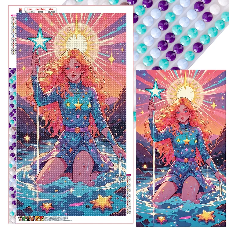 Tarot Goddess Girl 40*70CM (Canvas) Full Round Drill Diamond Painting gbfke