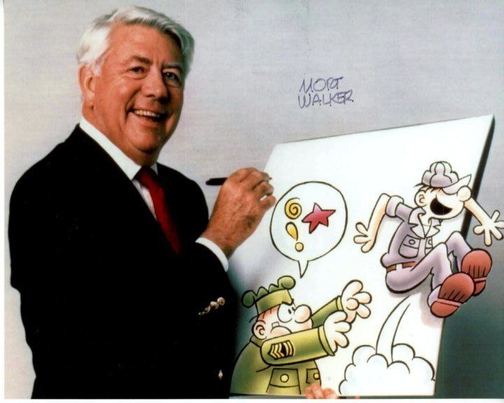 MORT WALKER signed autographed BEETLE BAILEY Photo Poster painting