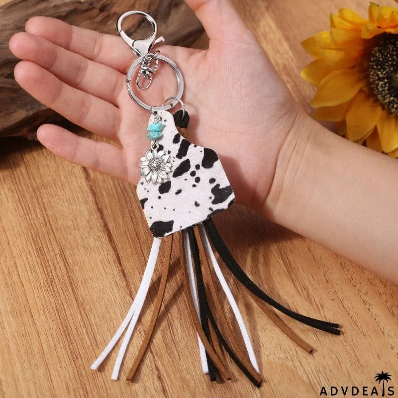 Turquoise Fringe Detail Key Chain