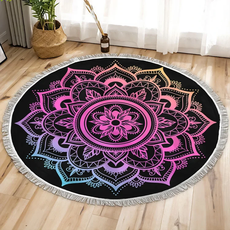 Purple Mandala - Circle Tapestry - 1.5M