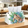(25cm)Sea Turtle PU DIY Diamond Painting Tissue Box for Beginners Adults Home