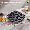 Cast Iron Grilling Pan Cooking Plate 15 Holes Nonstick Octopuses Meat Balls Mold
