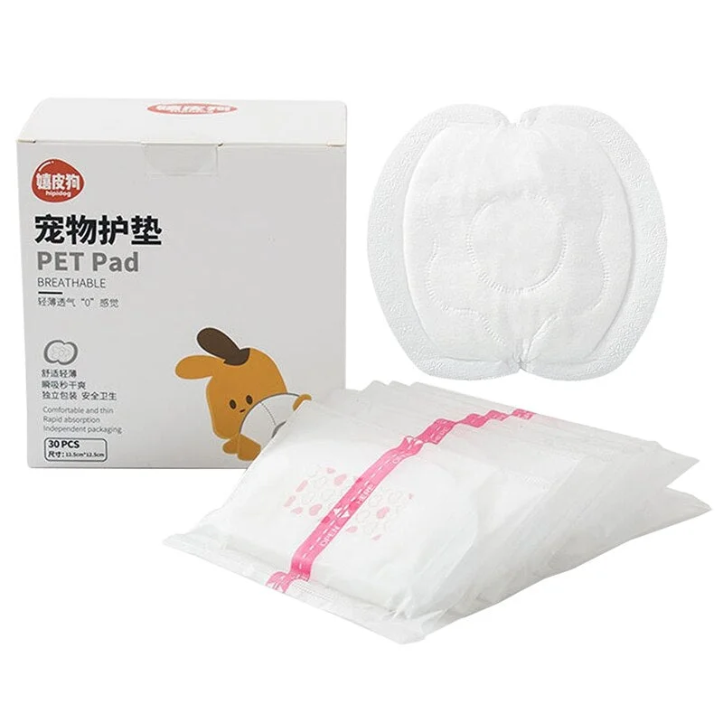 30/60pcs Dog Diaper Breathable Small Reusabl Pet Diaper Pads Male Dog Sanitary Pants with Suspenders Comfortable Doggie Diapers