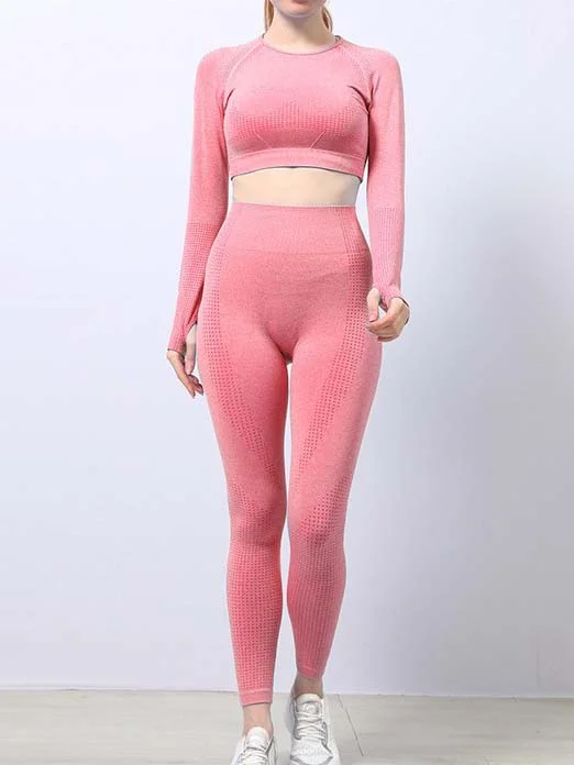 Quick-Drying Long-Sleeved Seamless Yoga Suit