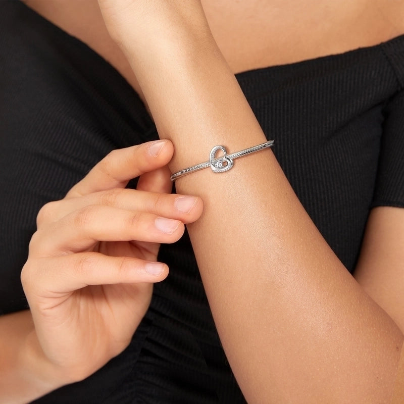 1 Piece 925 Sterling Silver Zircon Heart Shape Jewelry Accessories