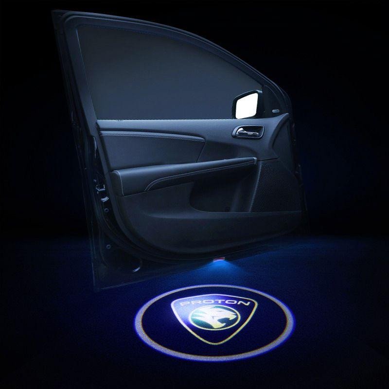 2pcs LED Car Door Courtesy Projector Laser Ghost Shadow Light For PROTON Logo voiturehub dxncar
