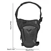 Motorcycle Leg Side Bag with Mesh Bag Waterproof Travle Waist Bag (Black)