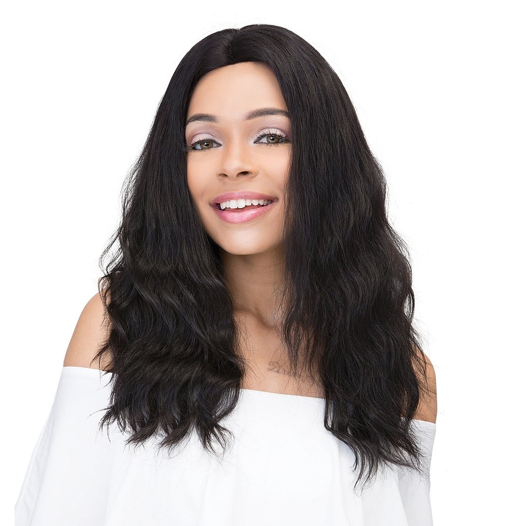 Janet Collection 100% Virgin Remy Human Hair 2" x 6" Deep Part HD Lace Part Wig -  Natural