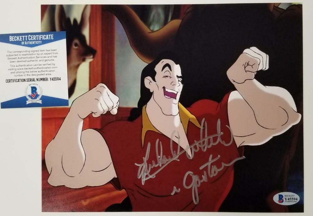 Richard White signed Beauty and the Beast 8x10 Photo Poster painting 2 Disney Gaston ~ BAS COA