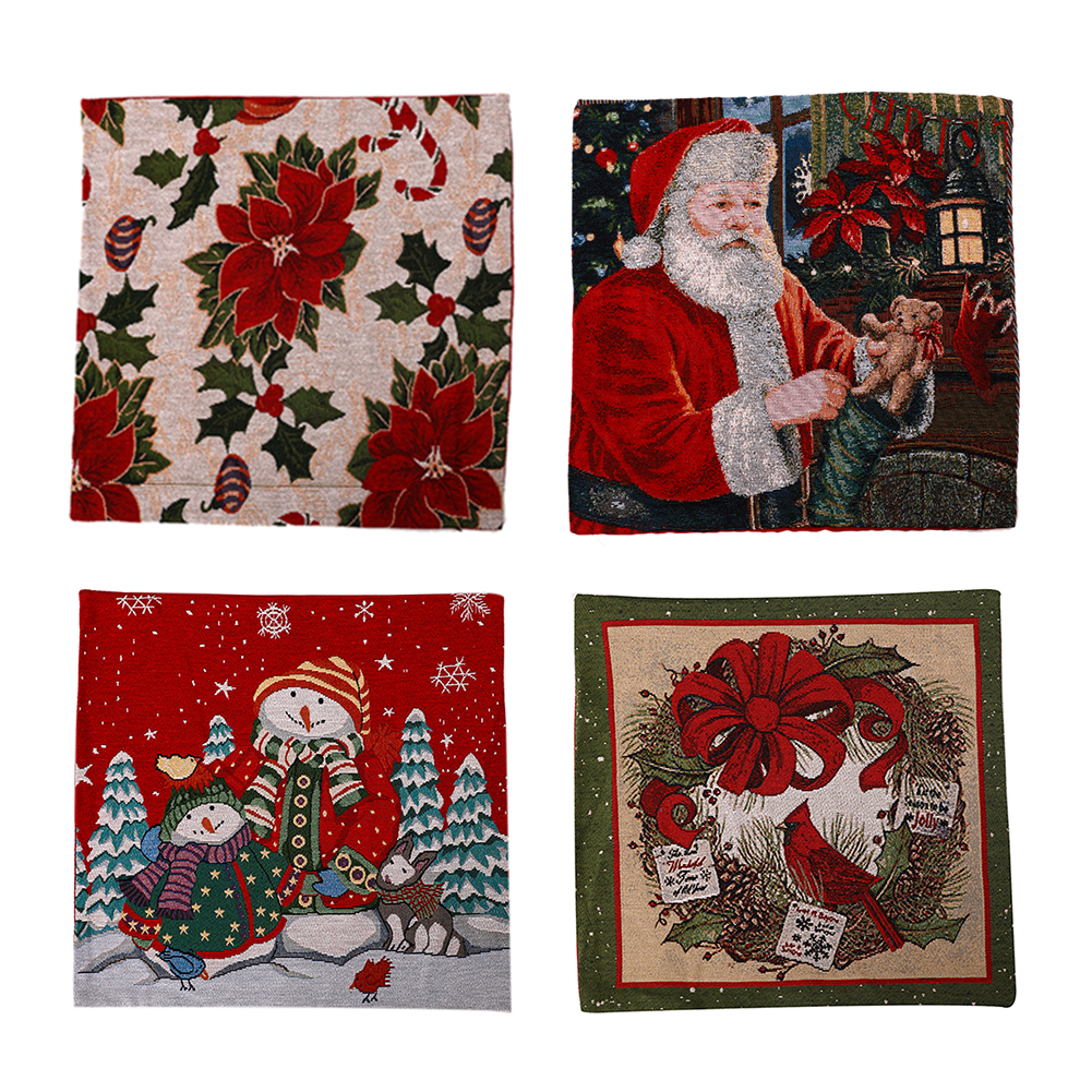 

Christmas Pillowcase Square Cotton Cushion Cover Throw Pillow Case for Xmas, 501 Original