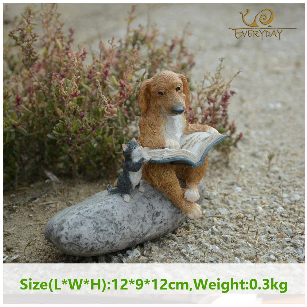 Everyday Collection Dog Miniature Home Decoration Accessories Fairy Garden Animal Figurines Resin Crafts Car Decor Birthday Gift