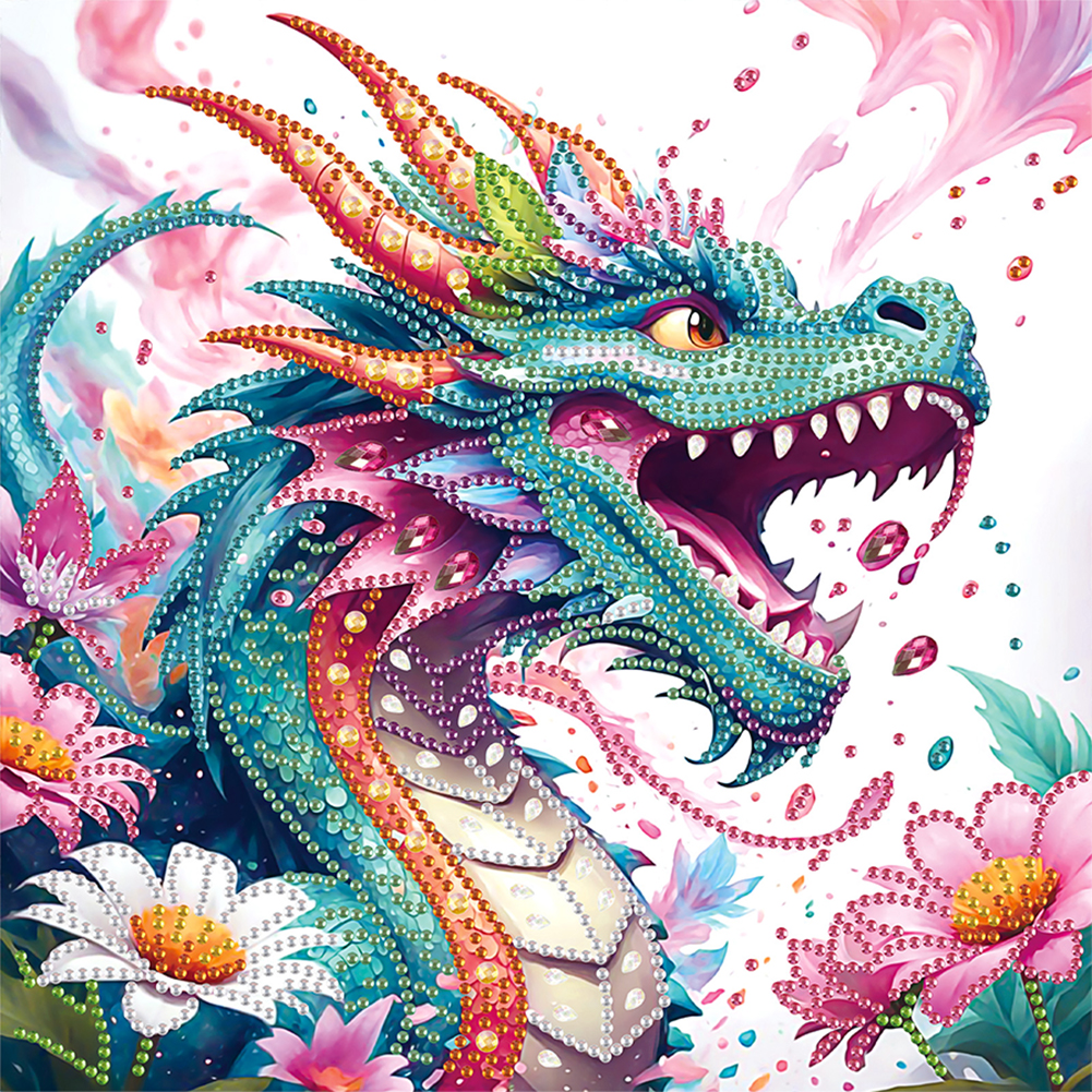Mythical Dragon 30*30cm(canvas) special shaped drill diamond painting