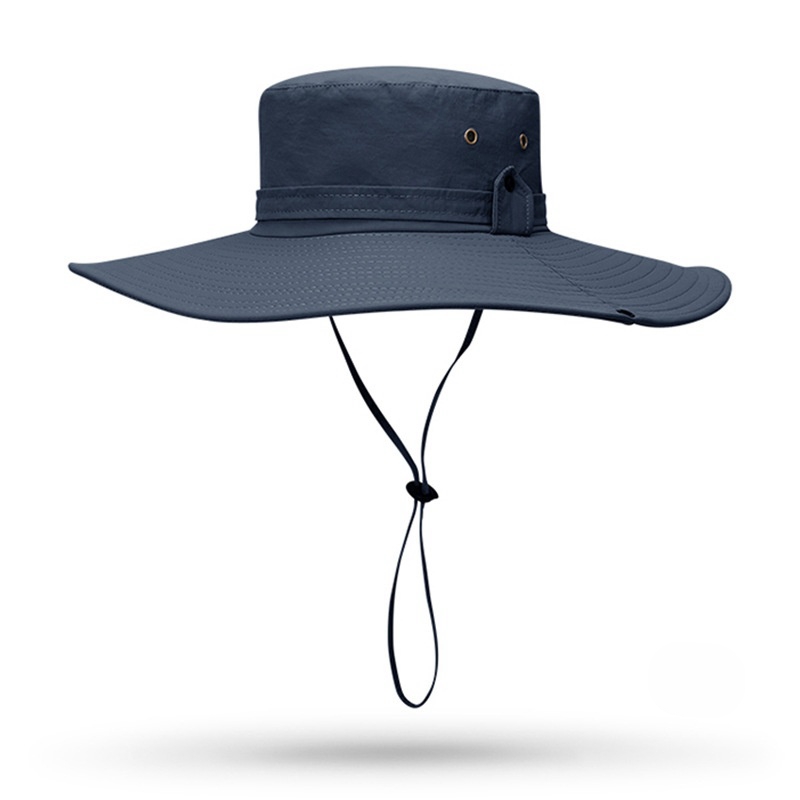 Men's Wide Brim Outdoor Mesh Hat UV Protection Bucket Boonie Cap Adjustable Fishing Waterproof Hat | ARKGET