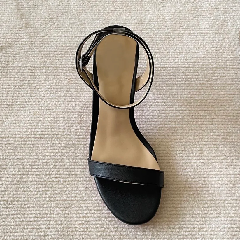 65mm Women's Sandals Red Bottom High Heels Open Toe Ankle Strap Shoes Sandals-MERUMOTE