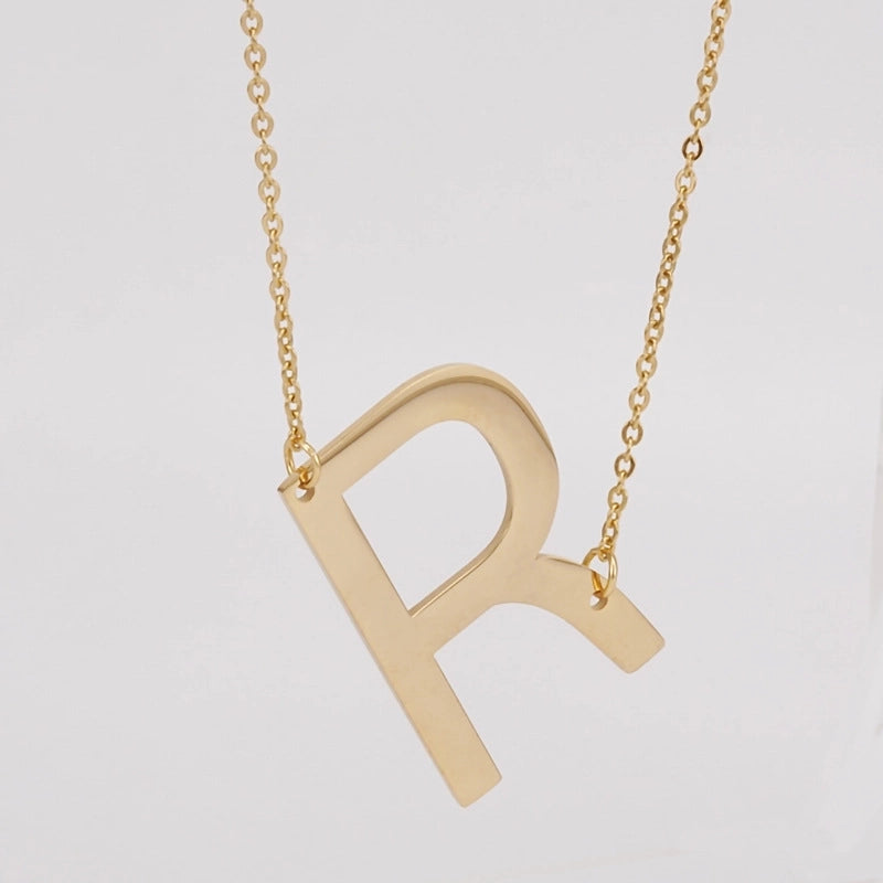 Minimalist Letter Stainless Steel Necklace Plating Stainless Steel Necklaces
