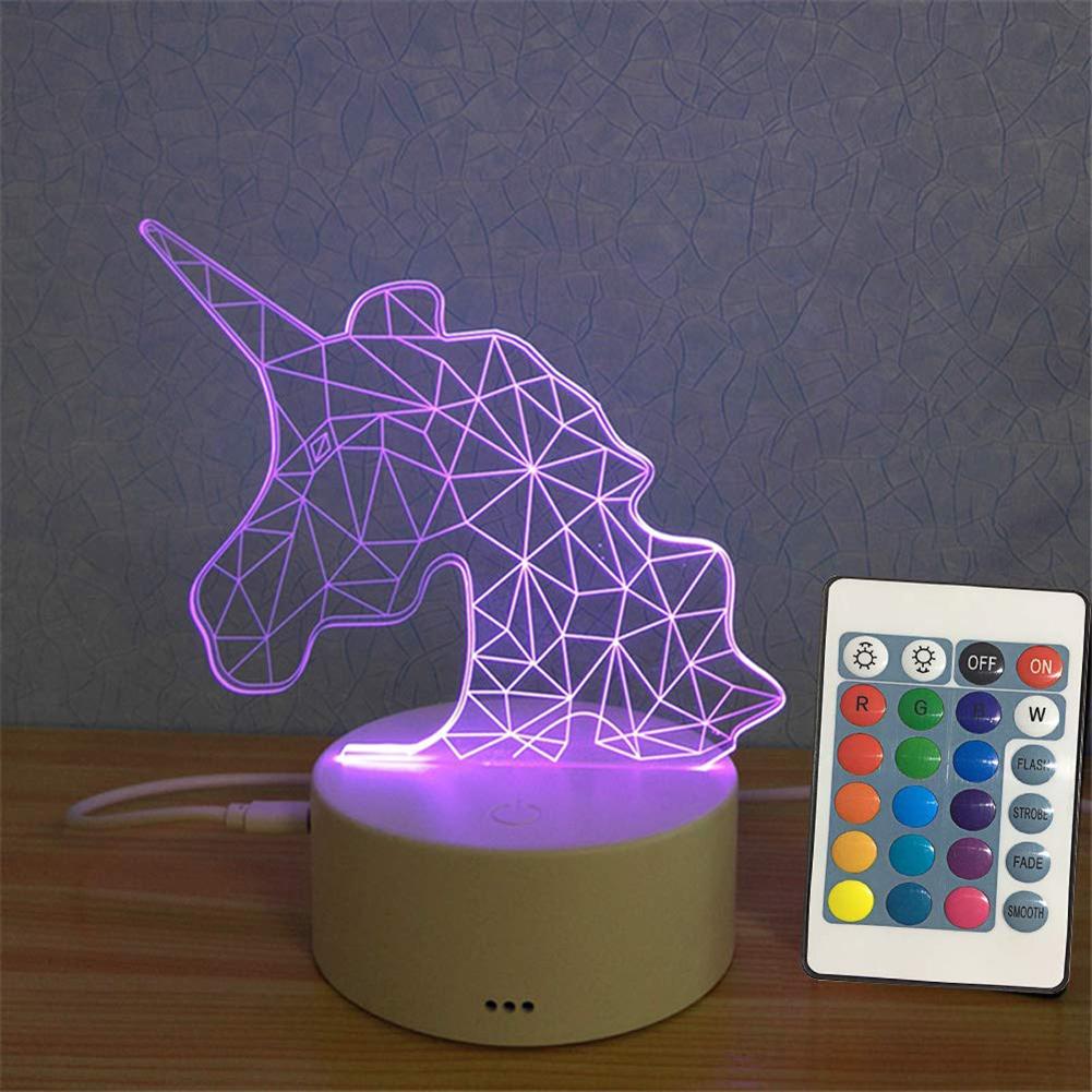 Animal Night Light Acrylic LED Bedside Lamp 16 Colors Change with Remote от Cesdeals WW