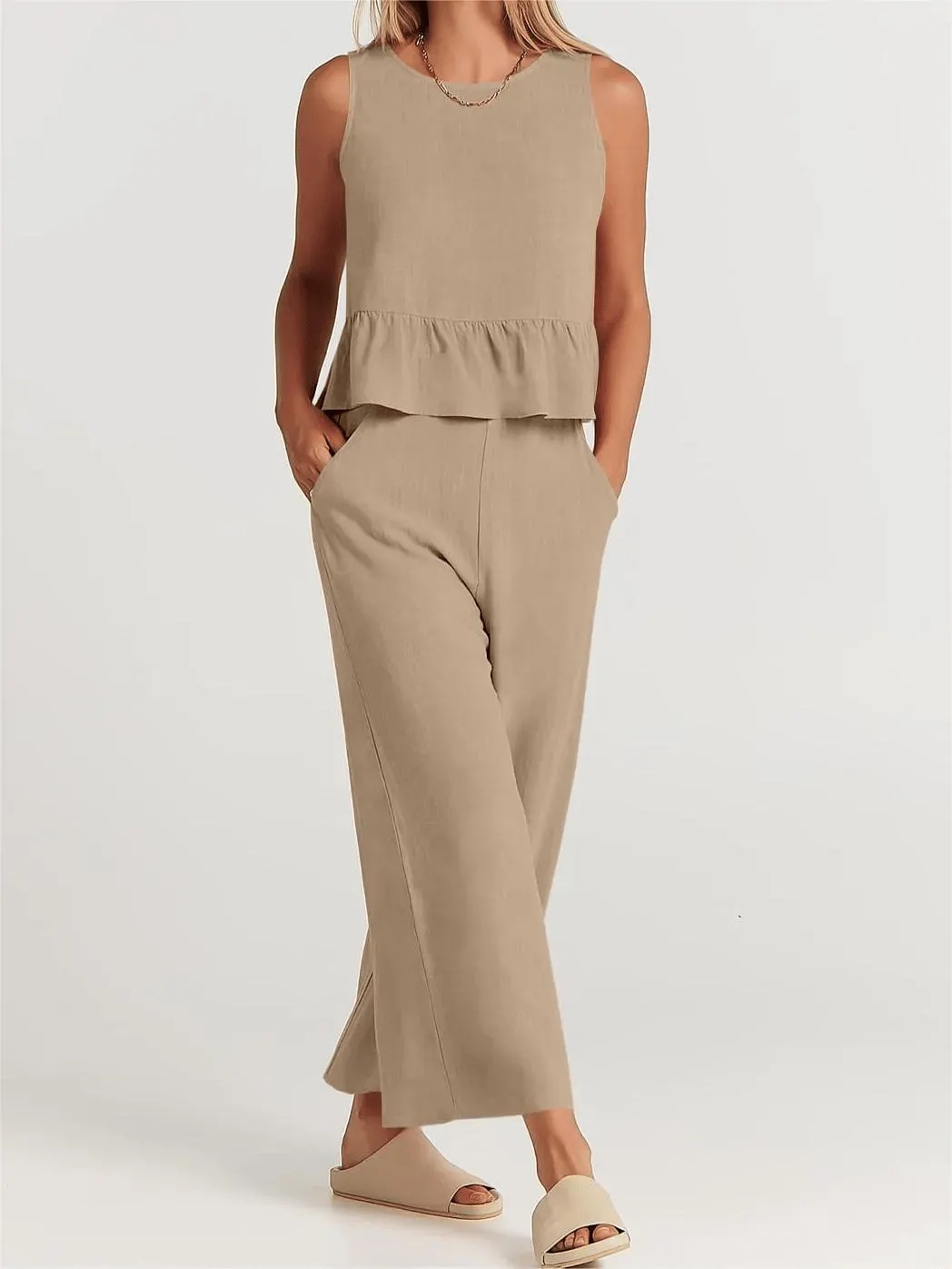 🔥2023 New Sale💖WOMEN'S SUMMER 2 PIECES OUTFITS LOUNGE SET WITH POCKETS