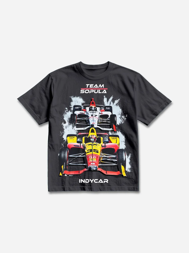 Indycar Racing Team Graphics Cotton T-shirt