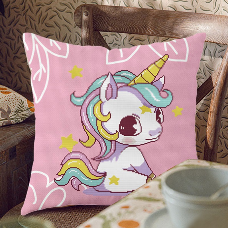 

Horse - 11CT Stamped Cross Stitch Pillowcase - 45*45CM, 501 Original