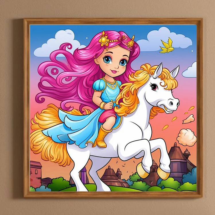 Princess And Unicorn Diamond Painting 